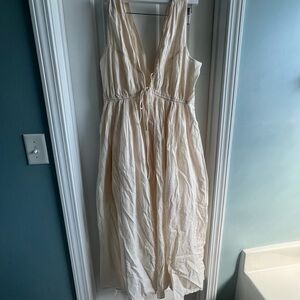 Abercrombie & Fitch Cream Dress with tie detail
